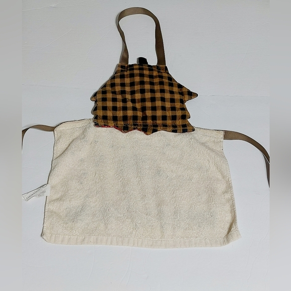 Hand made Child Size Scarecrow Dish Towel Padded Fall Apron - Picture 4 of 8